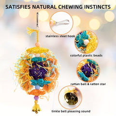 5pcs Parrot Chew Toys Fun Hanging Knot Toys for Bird Entertainment