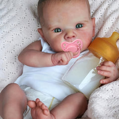 18" Lifelike Reborn Doll Full Body Silicone Vinyl Real 3D Skin Paint