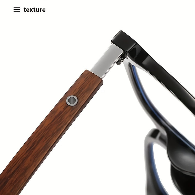 Retro Square Frame Anti Light Glasses for Men and Women with Case