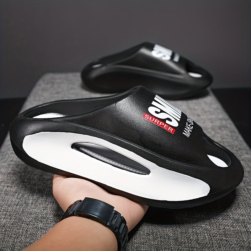Men's Platform Slides Comfortable Non Slip Cloud Slippers