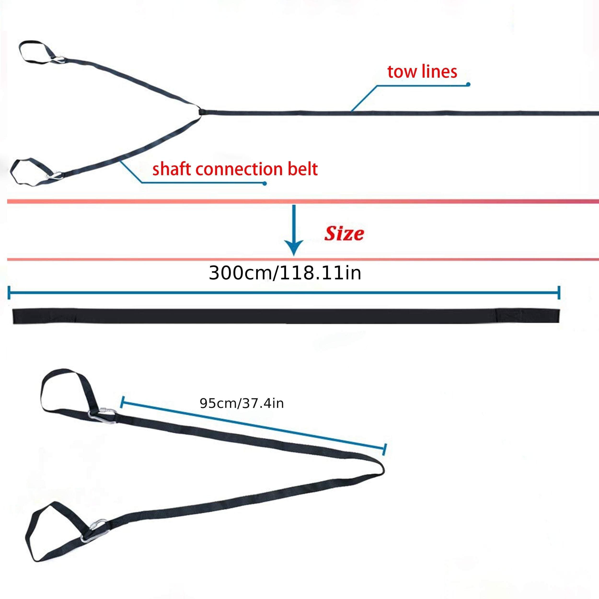 Snowmobile Towing Strap Heavy Duty Rope for Sleds