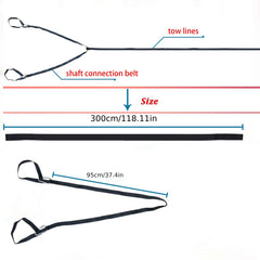 Snowmobile Towing Strap Heavy Duty Rope for Sleds