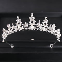 Rose Golden Tiara Bridal Hair Jewelry Wedding Bride