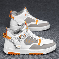 Men's High Top Thermal Sneakers with Fuzzy Lining