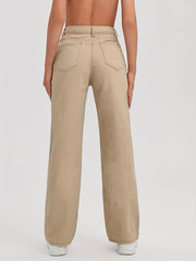 High Rise Straight Leg Boyfriend Jeans