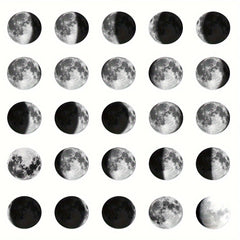 50pcs Moon Stickers Phone Case Laptop Water Cup Waterproof Decorative Stickers