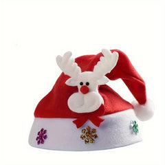 Classic Christmas Hat Snowman Elk Santa Decors Halloween Cosplay Props