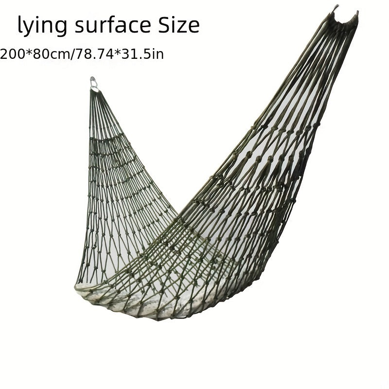 Nylon Rope Braided Hoop Mesh Hammock Indoor Outdoor Swinging Swing Hammoc