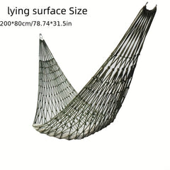 Nylon Rope Braided Hoop Mesh Hammock Indoor Outdoor Swinging Swing Hammoc