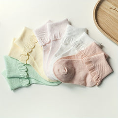5 Pairs Children's Lace Socks for 0-3 Years Old Baby