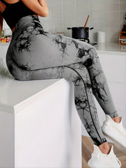 Tie Dye High Waist Yoga Seamless Sports Leggings
