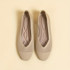 Women's Knit Flat Shoes Soft Sole Slip On Casual Shoes