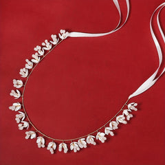 Wedding Flower Headband With Beads Bridal Hair Band