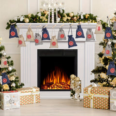 24 Burlap Advent Calendar Bags, 3 Colors, DIY Craft