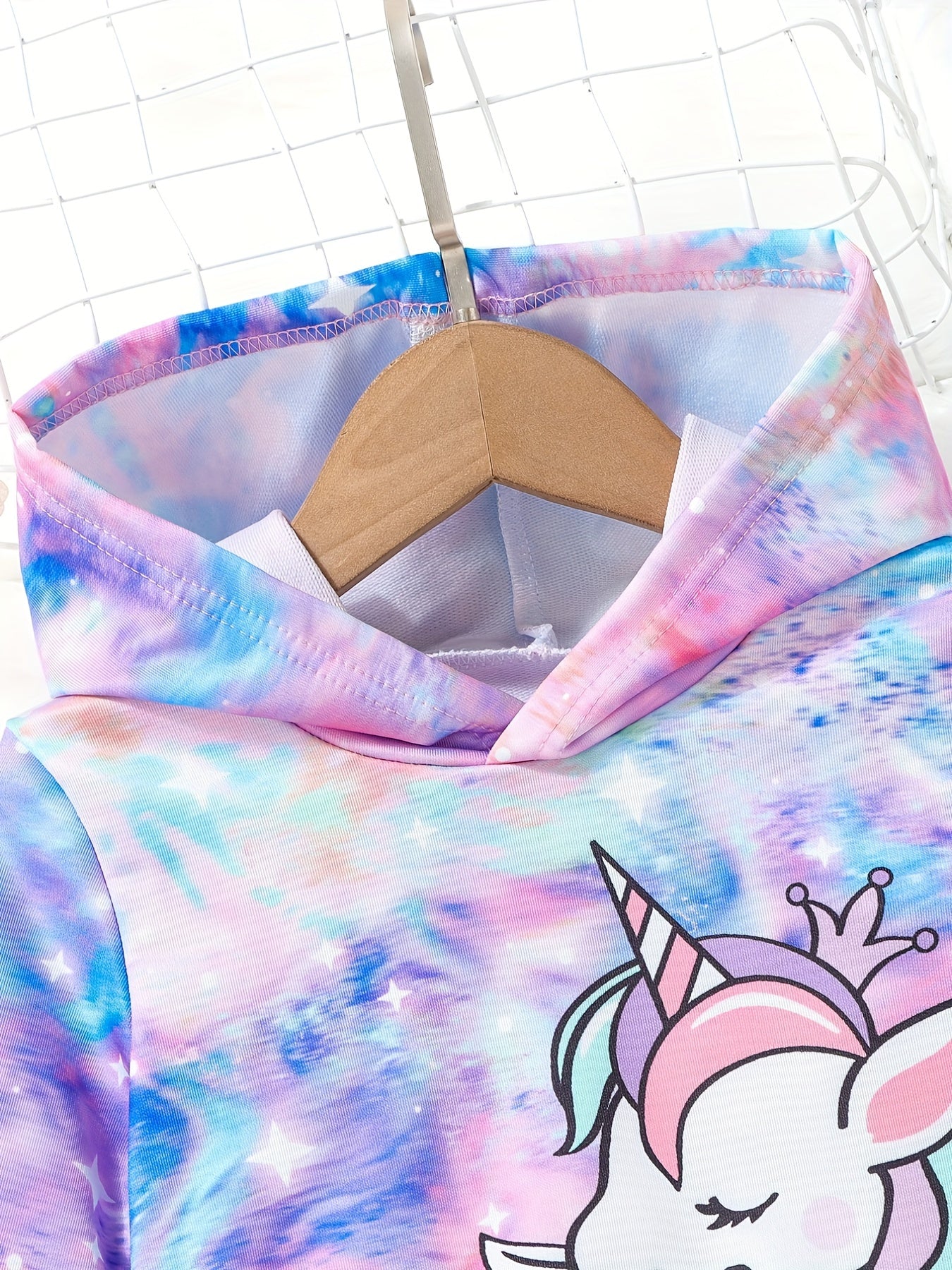 Tie Dye Rainbow Hoodie for Girls Casual Sweatshirt Tops
