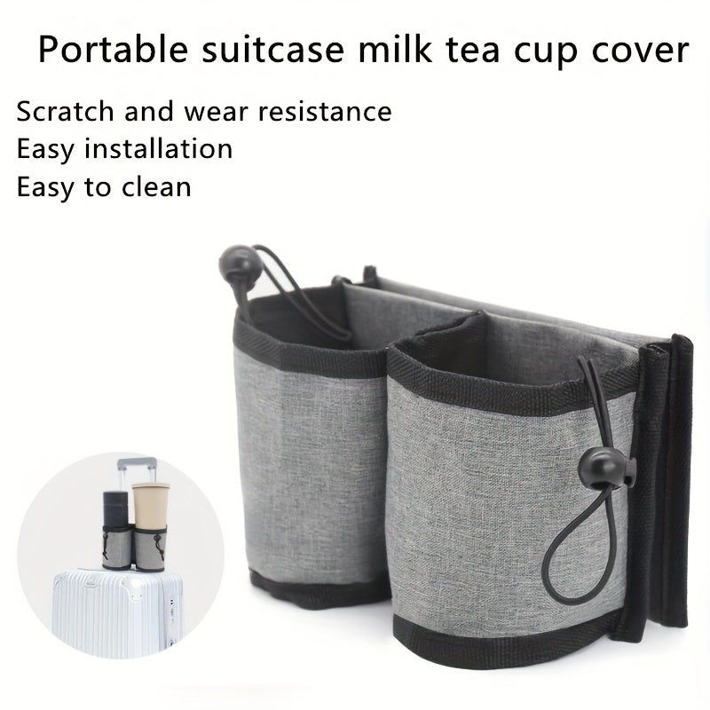 2PCS Luggage Cup Storage Bag, Travel Cup Holders Water Bottle Organizer