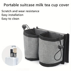 2PCS Luggage Cup Storage Bag, Travel Cup Holders Water Bottle Organizer