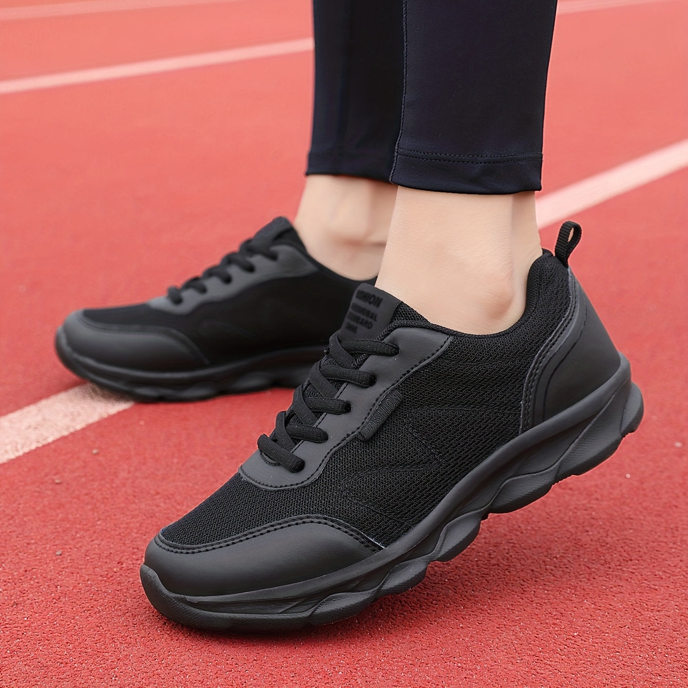 Mesh Non Slip Work Shoes for Women Soft Sole Lace Up Running Sports Shoes