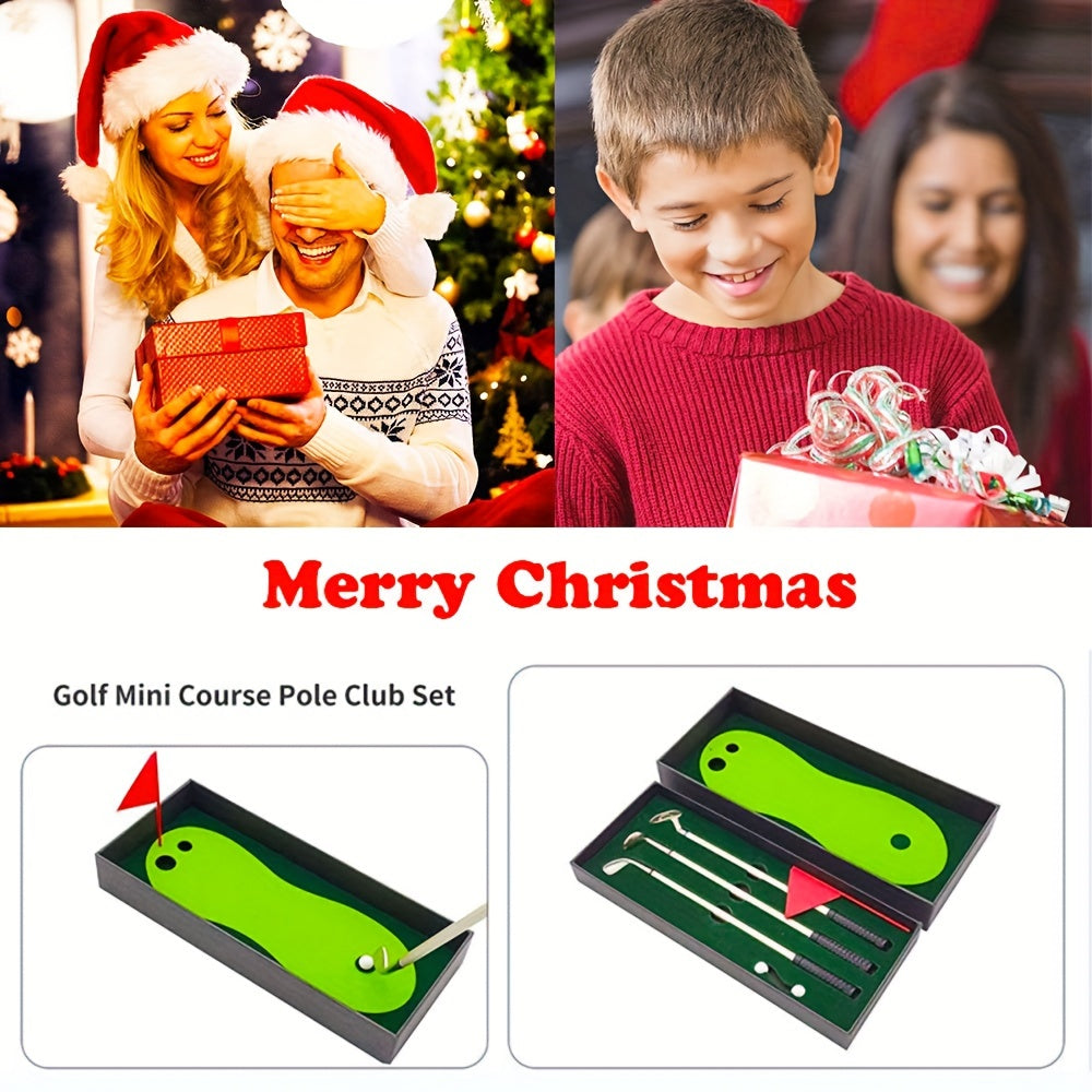 Golf Mini Desktop Pen Gift Set with Putter Game