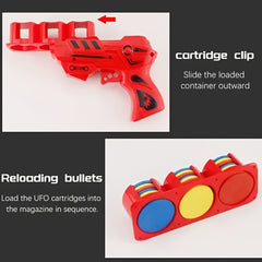 Space Themed Flying Saucer Gun with Soft Bullets & Disc Launcher Toy