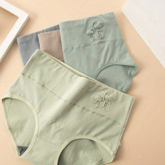 4pcs Crane Pattern Briefs Women's Lingerie Underwear