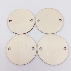 40pcs 5.08cm Natural Round Wooden Circles for Christmas Decorations