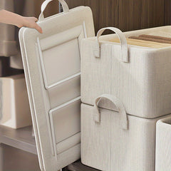 Collapsible Storage Box With Handles - Washable Closet Organizer