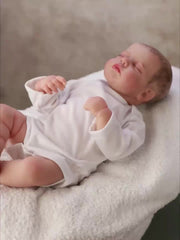 BZDOLL 3D Paint Skin Silicone Reborn Boy Sleeping Baby Doll Toy For Girl