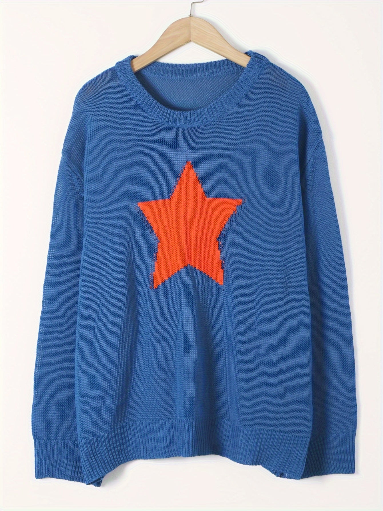 Star Print Round Neck Jumper