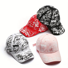 Graffiti Print Couple Baseball Cap Hip Hop Sports Hat Unisex Casual