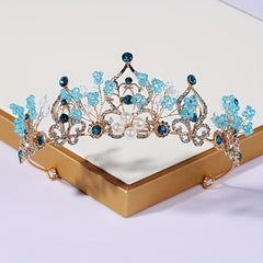Princess Tiara Head Jewelry with Rhinestone and Faux Pearl