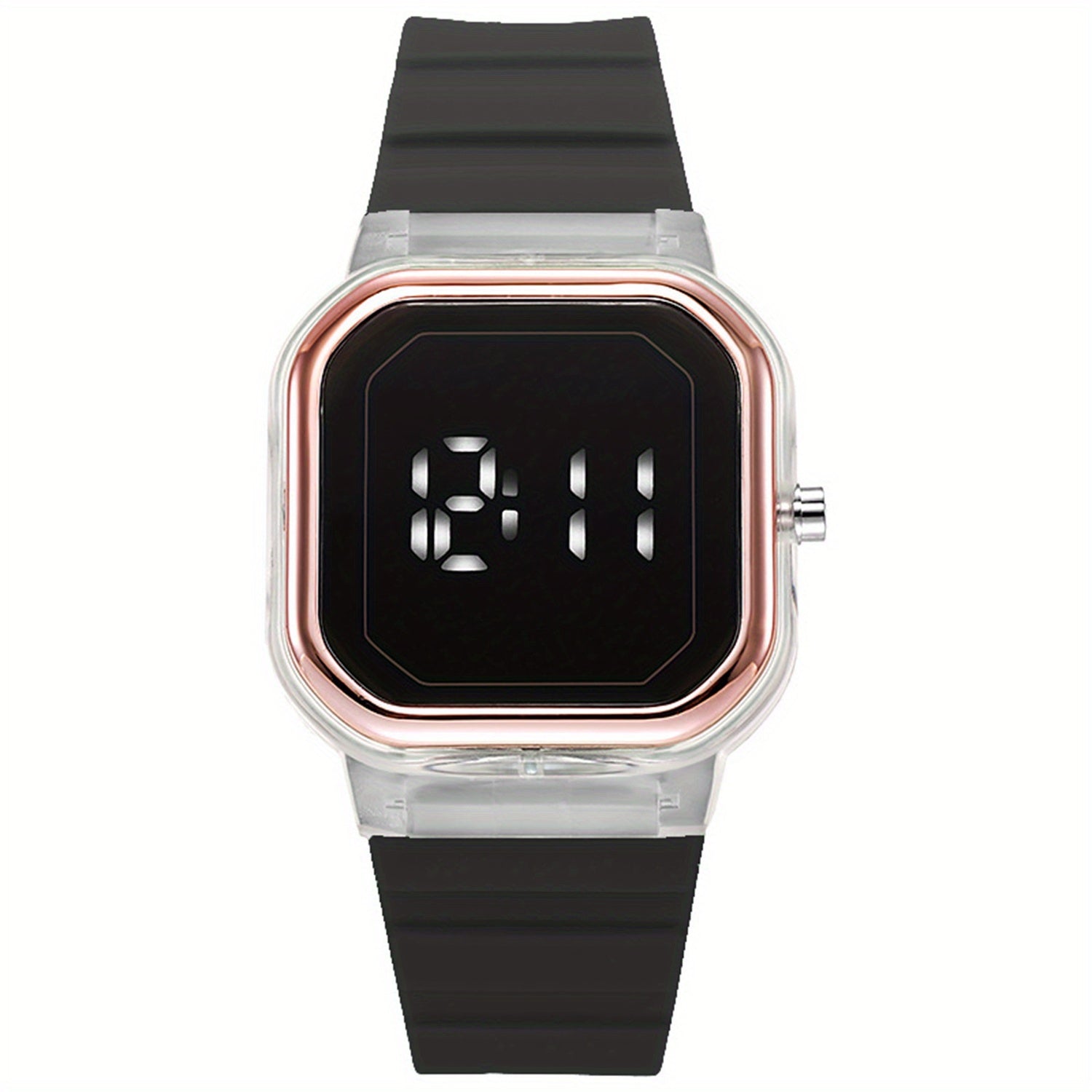 Colorful Digital Watch LED Display Button Setting Electronic Watch