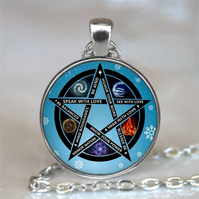 Element Pentagram Pendant Necklace for Kids