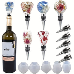 5pcs Geometric Ball Bottle Stopper Resin Mold for DIY Casting Craft