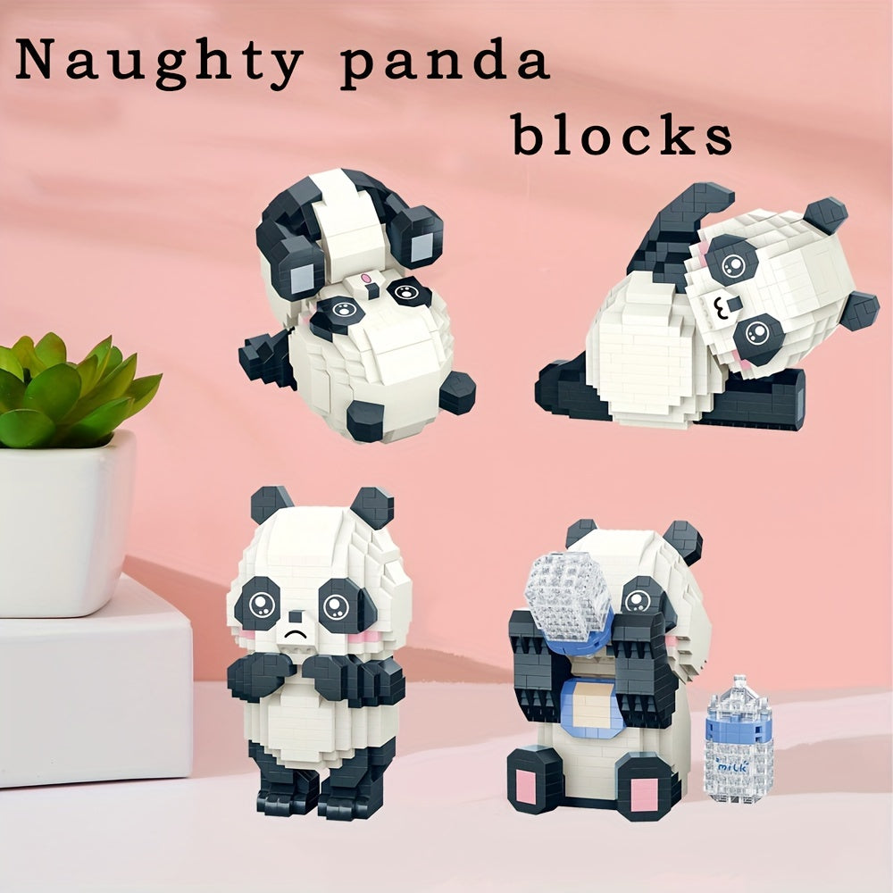 Naughty Panda Model Splicing Building Blocks Toy