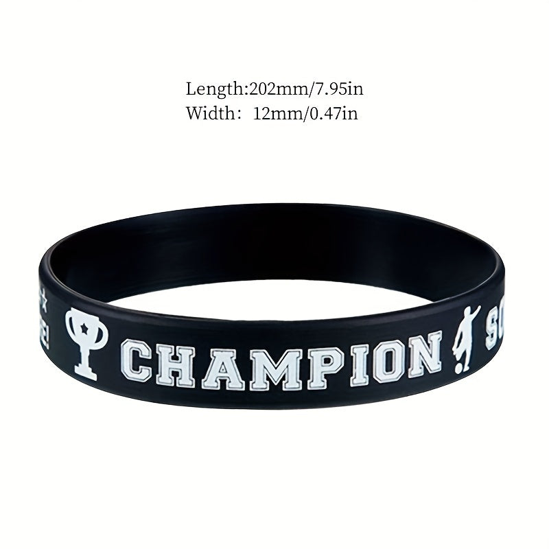 4PCS Football Wristband Silicone Bracelet Sports Party Accessory Gift