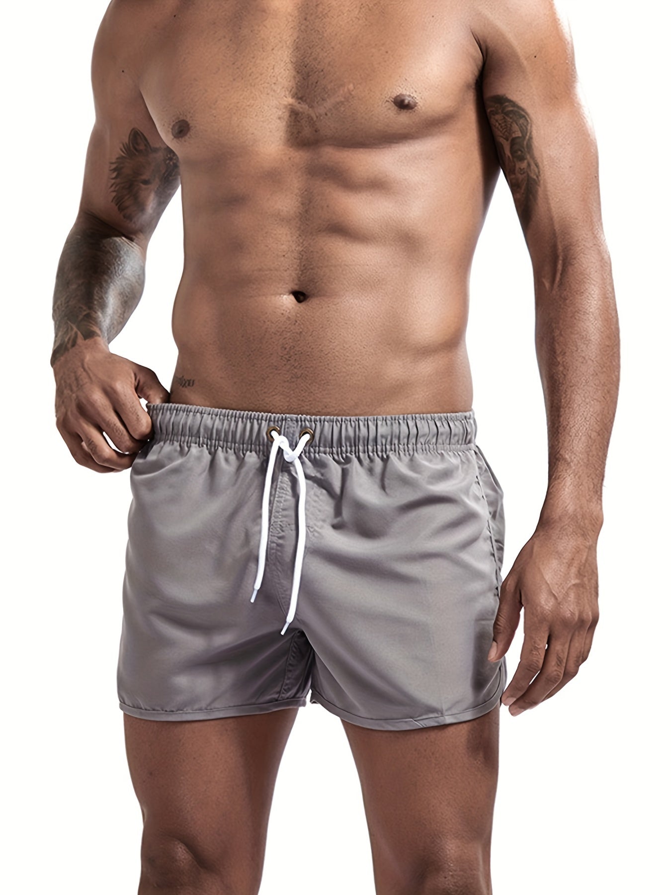 Men's Active Beach Shorts Quick Dry Sports Athletic Shorts With Pockets