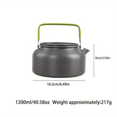 Aluminum Outdoor Kettle 1200ml Portable Tea Kettle for Camping