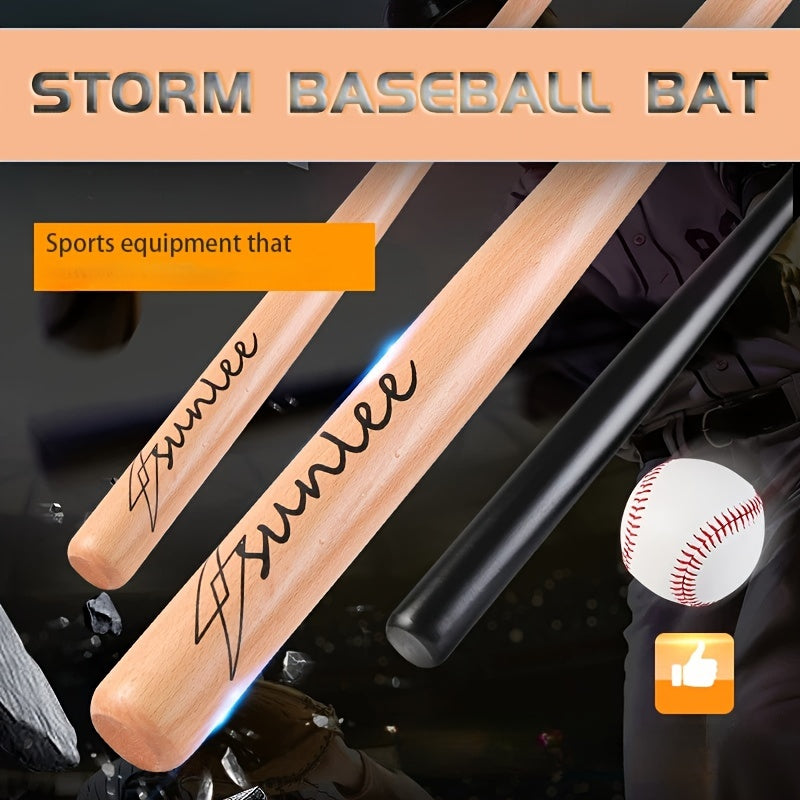 Wooden Baseball Bat Solid Baseball Stick Practice Sport Training