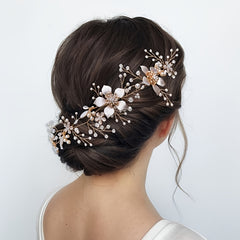 Crystal Flower Hair Accessories For Women