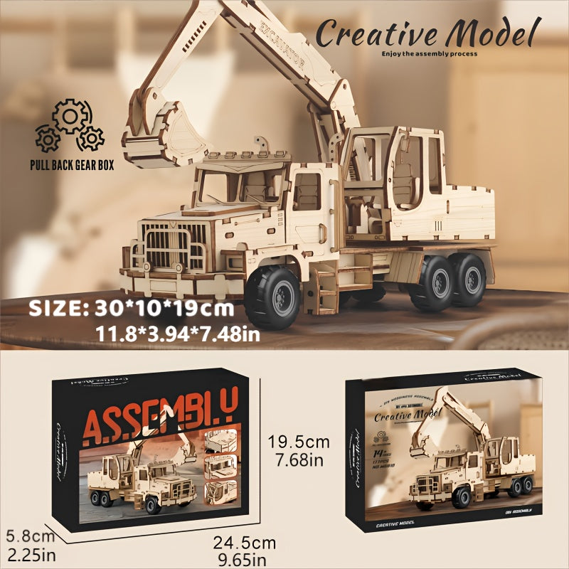 Wooden 3D Puzzle Car Set DIY Craft Kit - Ideal Hallow Gift