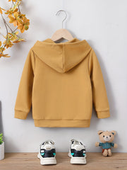 Boys Bear Pattern Hooded Sweatshirt for Spring Fall