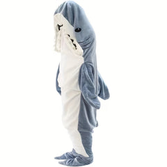 Shark Shaped Blanket Soft Flannel Wearable Blanket
