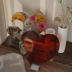 Epoxy Resin Double Heart Photo Frame Mold DIY Crafts Home Decor Tools