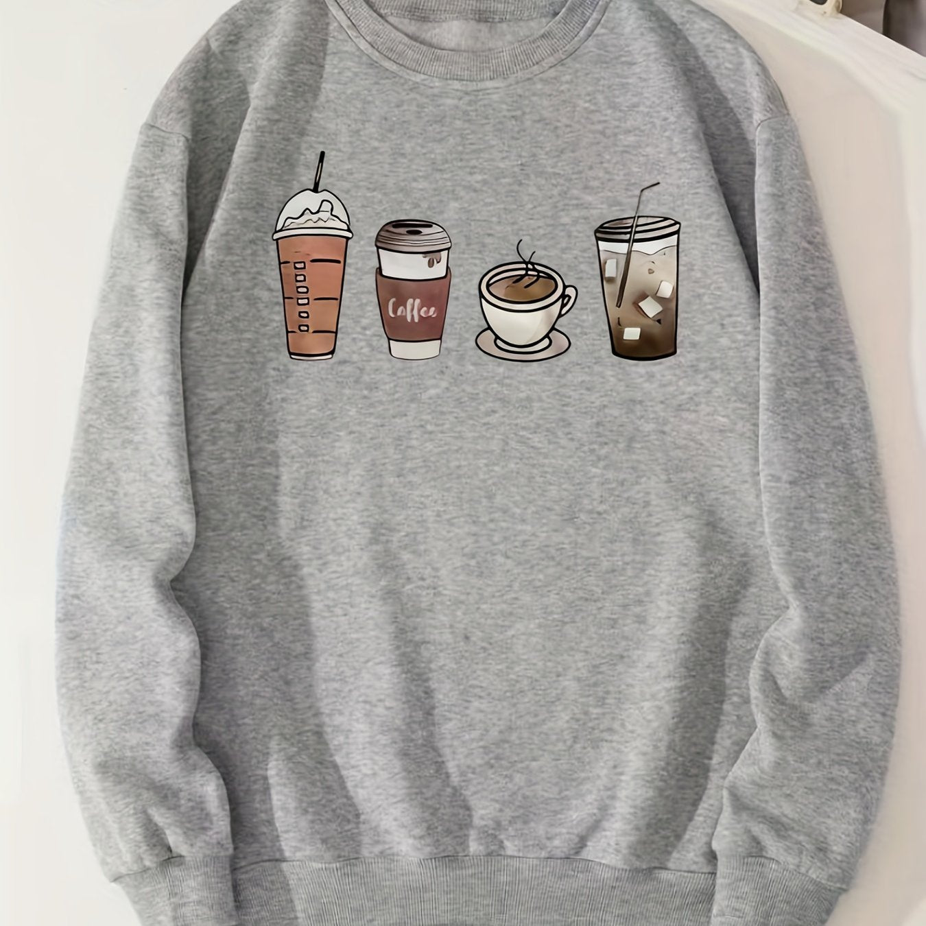 Graphic Print Pullover Sweatshirt for Women