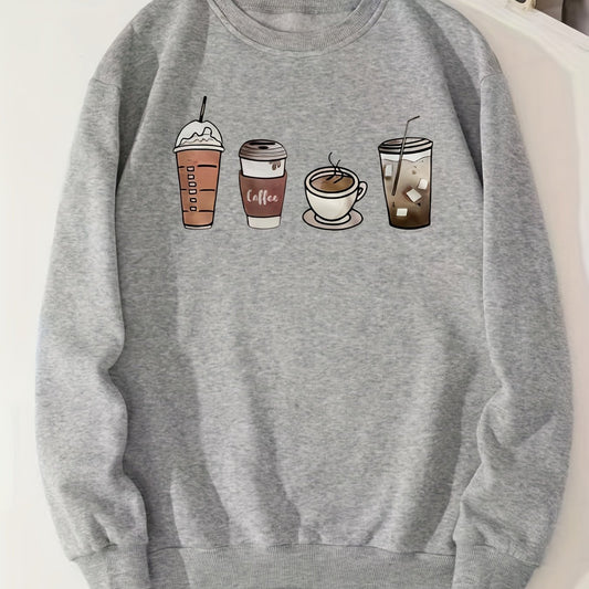 Graphic Print Pullover Sweatshirt for Women