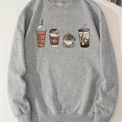 Graphic Print Pullover Sweatshirt for Women