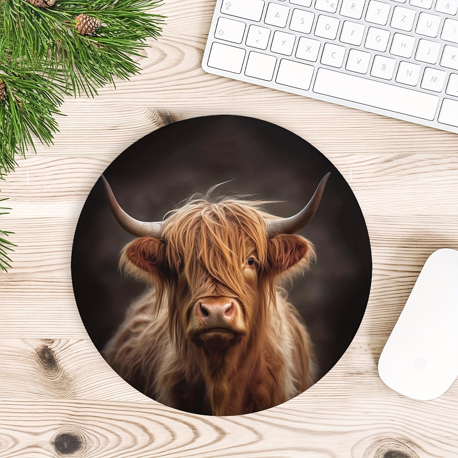 Bulls Gaming Mouse Pad For Women Round Non-slip Rubber Mouse Mat