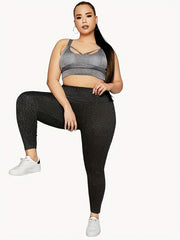 Women's Plus Heathered High Rise Fitness Leggings