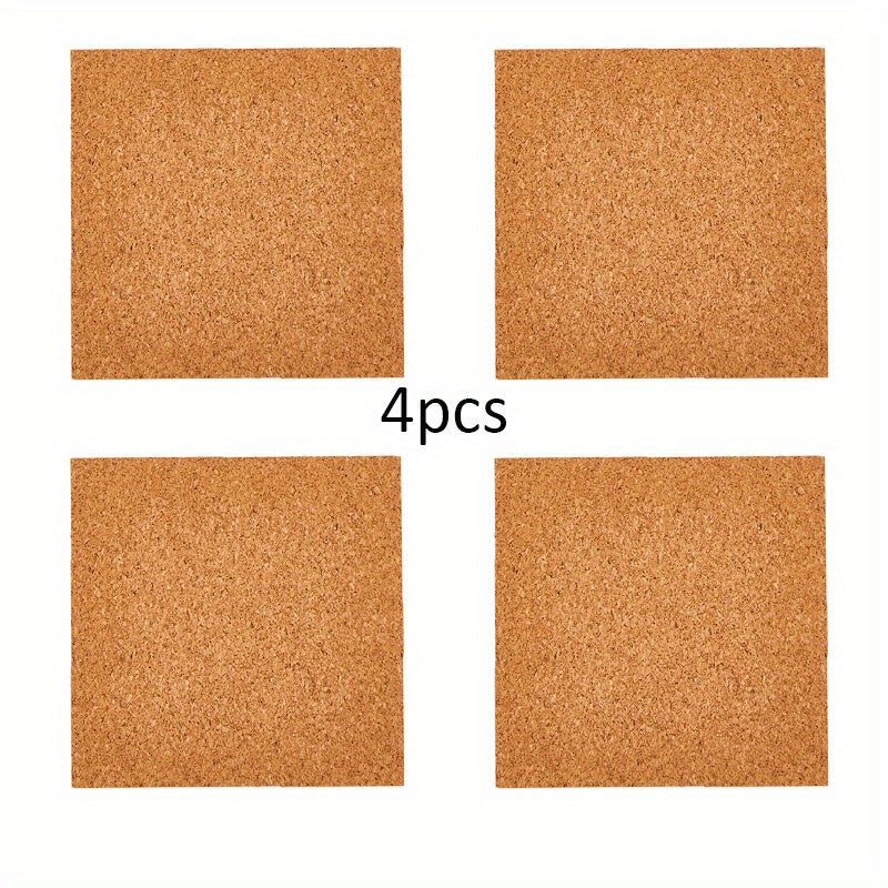 10pcs Square Self Adhesive Cork Coasters DIY Craft Office Supplies